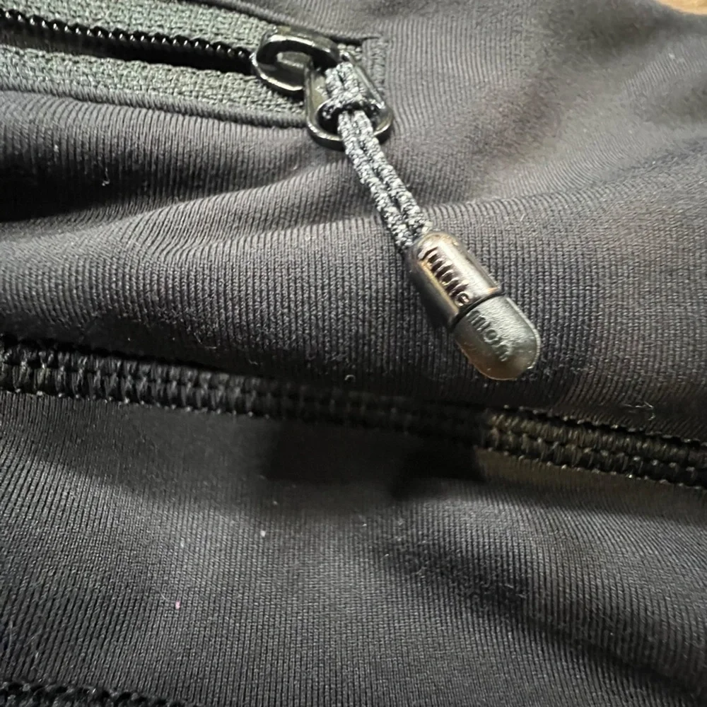 Lululemon Speed Crops Black Sz 6 W6HAYS Drawstring 23" Inseam High Waist Running - Picture 8 of 12